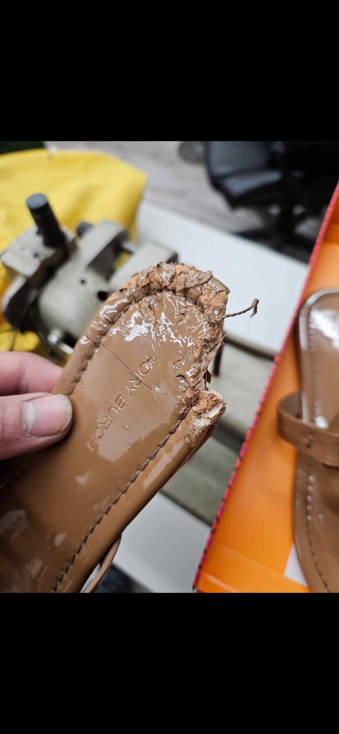 Before - Tory Burch Flats &mdash; Sole Rebuild
